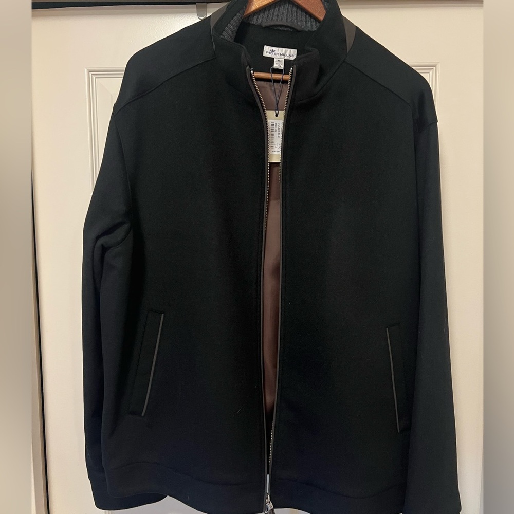 Peter Millar black full zip men’s coat